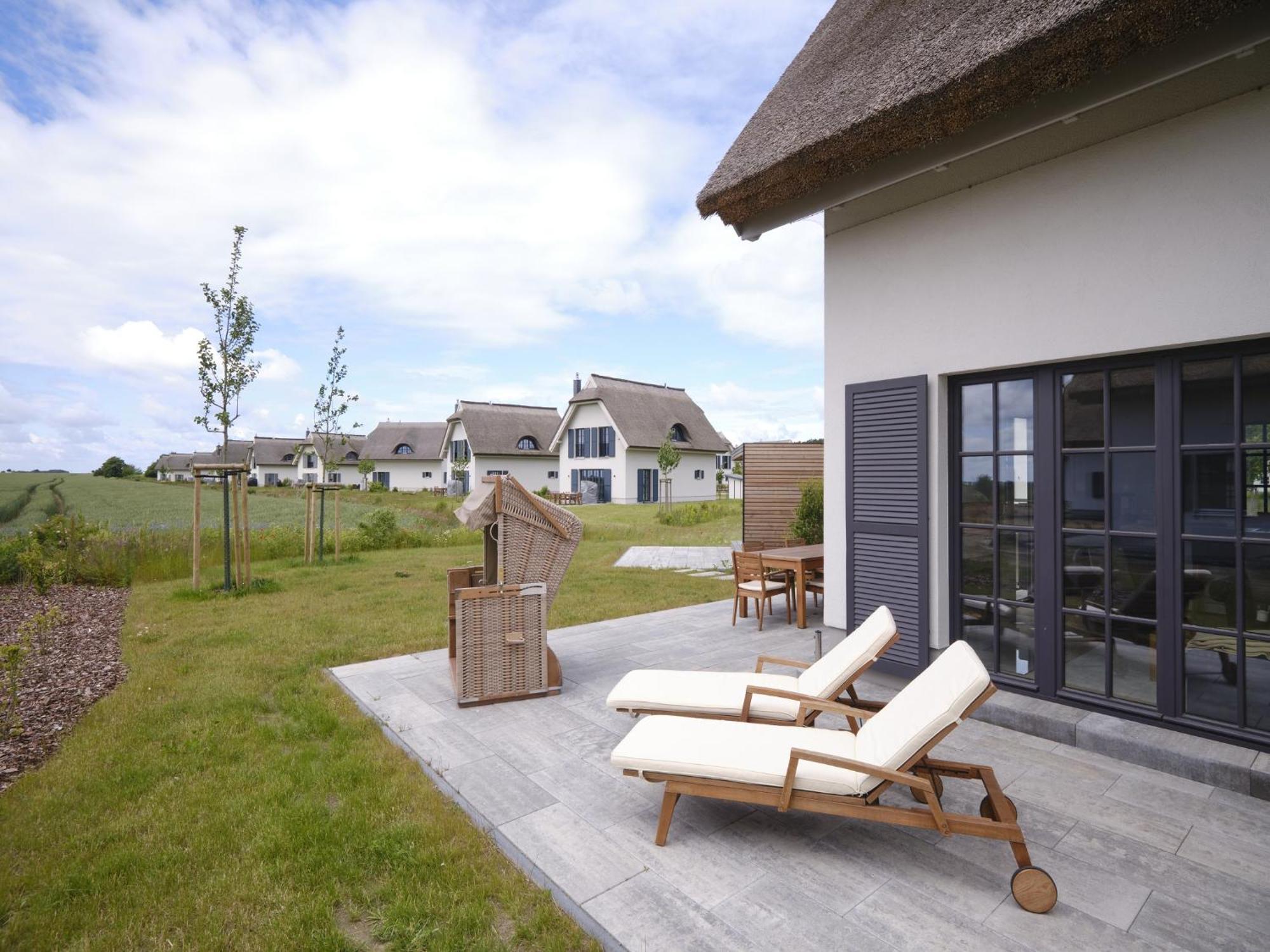 Reetland Am Meer - Luxusplus Reetdachvilla Mit 4 Schlafzimmern, Aussensauna, Loungebereich Und Kamin G07 Dranske Exterior foto